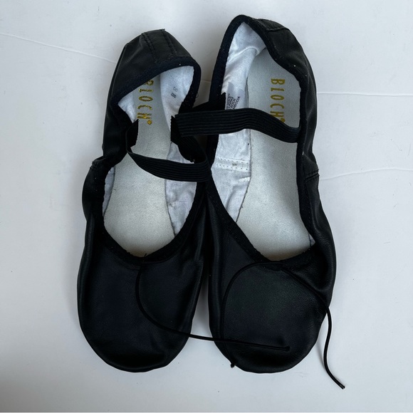 S0205L New Bloch Dansoft Full Sole Black Leather Ballet Shoes Size 3B - Picture 4 of 6